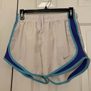 Nike- Women’s Dri-Fit Running Short: White/Blue